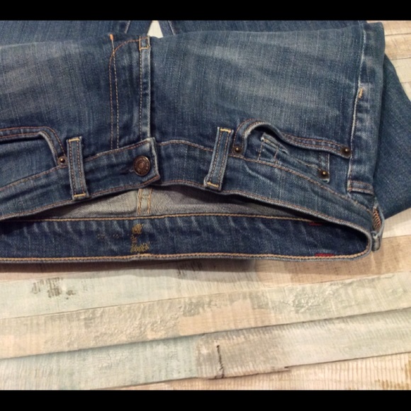7 FOR ALL MANKIND Dojo SZ 28 Jeans Distressed - Picture 5 of 6